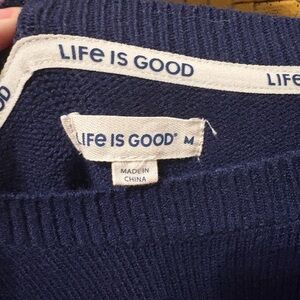 Life Is Good Navy Knit Top
